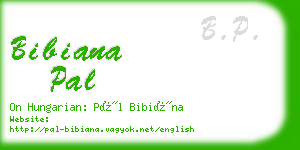 bibiana pal business card